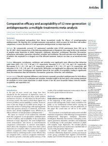 Articles  Comparative eﬃcacy and acceptability of 12 new-generation