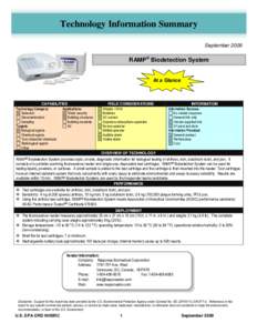 Technology Information Summary: RAMP Biodetection System