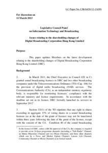 Microsoft Word - LegCo ITB Panel - Shareholding change of DBC - Eng (final)