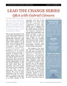 AERA EDUCATIONAL CHANGE SPECIAL INTEREST GROUP ISSUE NO. 11 | NOVEMBERLEAD THE CHANGE SERIES