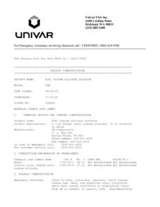 Cement / Concrete / Sodium silicate / Silicon dioxide / Univar / Silicon / Tempo 20 wp / Chemistry / Sodium compounds / Silicates