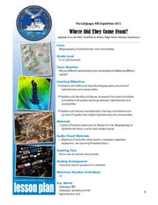 Tectonic plates / Volcanology / Hydrothermal vents / Seabed / Explorer Ridge / East Pacific Rise / Divergent boundary / Galápagos hotspot / Volcano / Geology / Plate tectonics / Oceanography