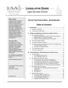 LEGISLATIVE GUIDE  i Legal Services Division