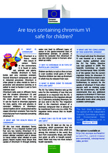 Software / Chromium compounds / Hexavalent chromium / Oxidizing agents / Chromium / Chromate and dichromate / Toy safety / Toy / Chromium toxicity / Chemistry / Matter / Occupational safety and health