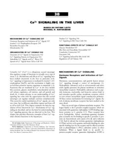 38 Ca 2+ SIGNALING IN THE LIVER MARIA DE FATIMA LEITE MICHAEL H. NATHANSON  MECHANISMS OF Ca2+ SIGNALING 537