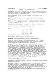 Schmiederite / Selenide minerals / Umangite / Cacheuta Hot Springs / Cerro / Chemistry / Crystallography / Natural resources