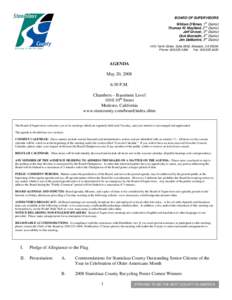 May 20, [removed]Board of Supervisors Agenda