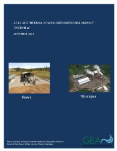 2013 Geothermal Power: International Market Overview[removed]GEOTHERMAL POWER: INTERNATIONAL MARKET