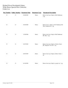 Haldeman / Memorandum / Om / Kenneth Reese Cole /  Jr. / Memoranda / Writing / Reference / Communication / Lawrence Higby / H. R. Haldeman / Higby