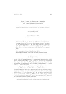 465  Documenta Math. Zero Cycles on Singular Varieties and Their Desingularisations
