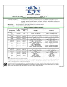 Material Safety Data Sheet Original Issue Date: [removed]Revised: [removed]Section 1 - Chemical Product & Company Identification