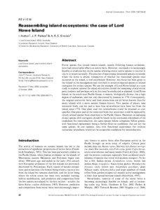 Animal Conservation. Print ISSN[removed]REVIEW