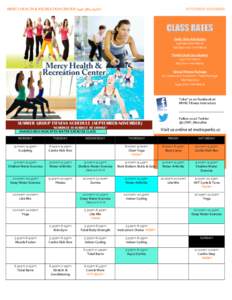 MERCY HEALTH & RECREATION CENTER[removed]SEPTEMBER-NOVEMBER CLASS RATES Daily Class Admission