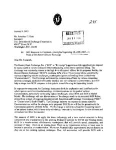 January 9,2003 Mr. Jonathan G. Katz Secretary U.S. Securities & Exchange Commission 450 5thStreet, N.W. Washington, D.C[removed]