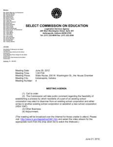 Members Rep. Robert Behning, Co-Chairperson Rep. Rhonda Rhoads Rep. Timothy Brown Rep. Edward Clere Rep. David Frizzell