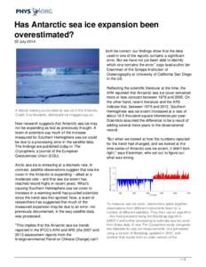 Has Antarctic sea ice expansion been overestimated?