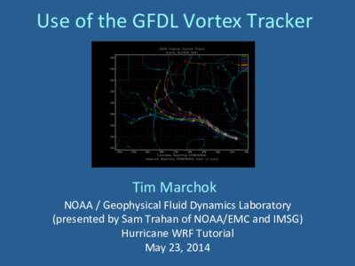 Hurricane Weather Research and Forecasting model / GFDL / Tracking / Tropical cyclone / Vortex / Meteorology / Atmospheric sciences / Fluid dynamics