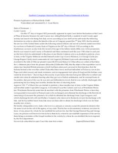 Southern Campaign American Revolution Pension Statements & Rosters Pension Application of Richard Kelly S1680 Transcribed and annotated by C. Leon Harris State of Tennessee } Carter County }