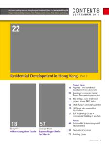 CONTENTS  For more building news on Hong Kong and Mainland China visit www.building.hk Project News, Building Features, New Products and Services, Photo Library and more...  SEP TEM B ER