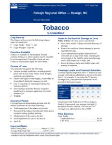 Raleigh Regional Office Connecticut Tobacco Fact Sheet