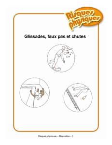 Glissades, faux pas et chutes  Risques physiques – Diapositive – 1 Glissades • Le pied glisse et se dérobe sous