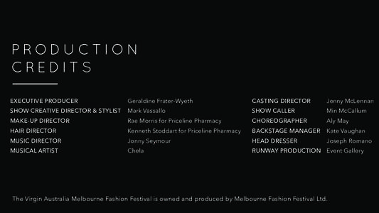 PRODUCTION CREDITS EXECUTIVE PRODUCER Geraldine Frater-Wyeth