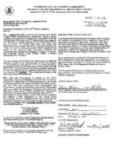 consent agreements, city of augusta, augusta power, cwa[removed], augusta, kansas, march 1, 2006