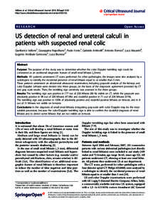 Vallone et al. Critical Ultrasound Journal 2013, 5(Suppl 1):S3 http://www.criticalultrasoundjournal.com/content/5/S1/S3 RESEARCH  Open Access