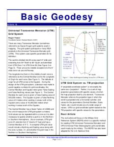 Basic Geodesy Article 16 MarchUniversal Transverse Mercator (UTM)