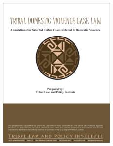 Microsoft Word - TRIBAL DOMESTIC VIOLENCE CASE LAW.doc