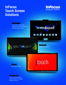 InFocus Touch Screen Solutions Mondopad  Touchscreen collaboration