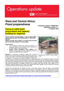 West and Central Africa: Flood preparedness Focus on relief stock procurement and capacity building for response