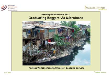 Microfinance  Reaching the Vulnerable Part 2 Graduating Beggars via Microloans