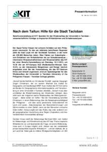 Microsoft Word - KIT_PI_2013_144_Nach dem Taifun - Hilfe fuer die Stadt Tacloban.docx