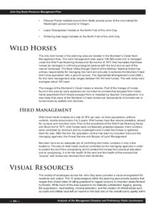 John Day Basin Resource Management Plan  • Palouse Prairie habitats around Horn Butte provide some of the only habitat for Washington ground squirrel in Oregon.