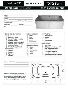 Jade 6-SK  ORDER FORM FAX ORDERS TO