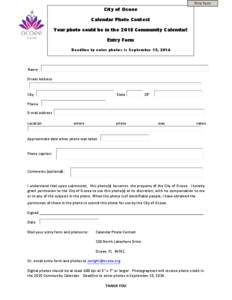 Print Form  City of Ocoee