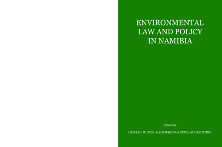 Environmental social science / Environmental law / Environmental economics / Namibia / Republics / Environmental impact assessment / Environmental justice / Energy law / Environmental resources management / Environment / Earth / Environmental protection