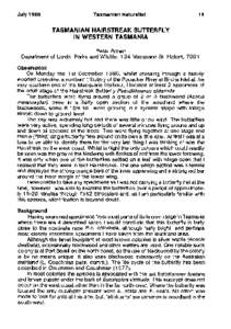 Geography of Australia / Theclinae / Macquarie Harbour / Tasmania / Geography of Oceania / States and territories of Australia / Butterfly / Lepidoptera / Pollinators