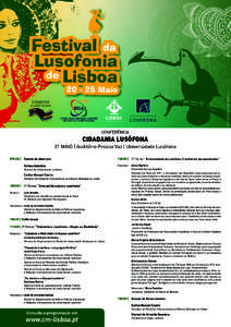 Festival da Lusofonia de Lisboa DESIGN | DMC | CML | MAIOMaio