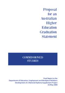 Proposal for an Australian Higher Education Graduation