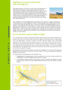 Significant environmental benefits with the Single Sky S I N G L E S K Y 2+ - Environment  Environmental impacts of aviation are in conflict with the growing numbers of