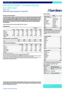 OPEN ENDED FUND – AugustAberdeen Global - European Equity (ex-UK) Fund Class A - 2 Acc