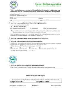 Business / Rivers of New South Wales / Payment systems / Credit cards / Murray–Darling basin / Cheque / Murray River / Bank / Visa Inc. / Geography of Australia / States and territories of Australia / Murray-Darling basin