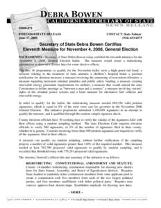 Microsoft Word - DB08-71 11th measure qualifies for November ballot _redist…