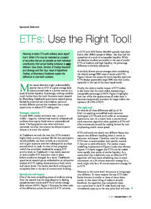 Sponsored Statement  ETFs: Use the Right Tool! Planning to trade ETFs with ordinary stock algos? Don’t. While ETFs may be marketed as a basket of securities that are as tradable as their individual