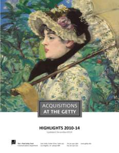 ACQUISITIONS AT THE GETTY HIGHLIGHTS[removed]Updated December2014  1/22