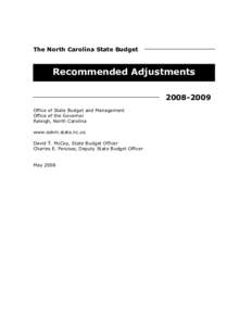 The North Carolina State Budget