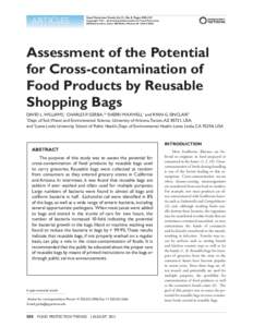 ARTICLES  Food Protection Trends, Vol. 31, No. 8, Pages 508–513 Copyright© 2011, International Association for Food Protection 6200 Aurora Ave., Suite 200W, Des Moines, IA[removed]
