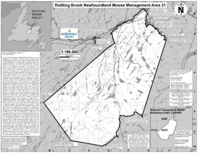 Rattling Brook Newfoundland Moose Management Area 21 1- > : 9=  $: 59>